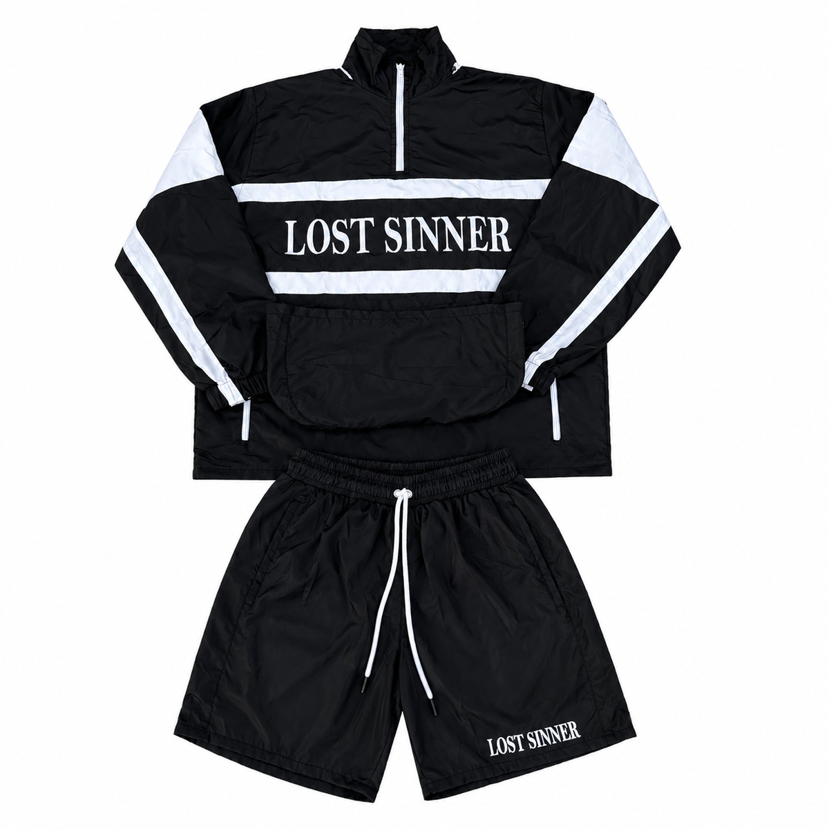 Signature Black Windbreaker Set